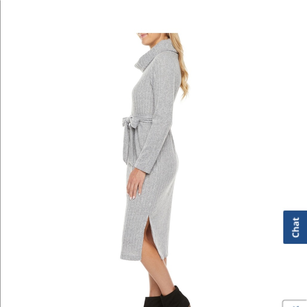 Gray Turtle neck Sweater dress - Picture 3 of 5